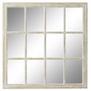 ESPEJO CON DECAPADO BLANCO 88X88CM